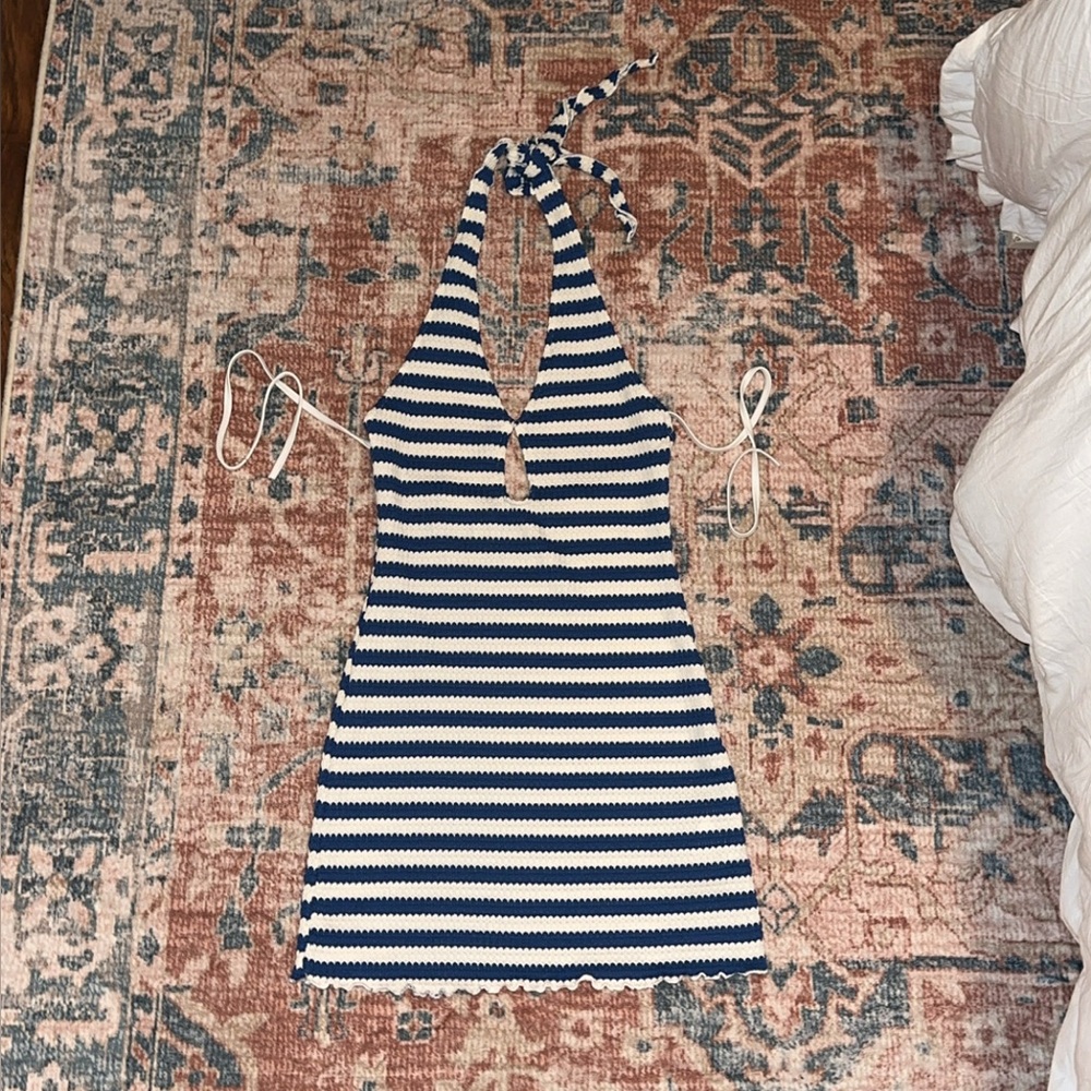 Striped halter dress